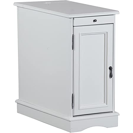 Photo 1 of (DAMAGED CORNERS; BROKEN FACE PLATE; DAMAGED LOCK; CRACKED SIDE) 
Powell Furniture Butler Accent Table, White, Small
