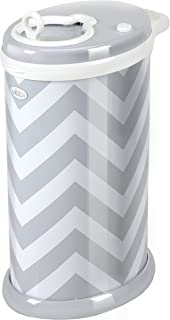 Photo 1 of (MAJOR DENT) 
Ubbi Steel Odor Locking, No Special Bag Required Money Saving, Awards-Winning, Modern Design Registry Must-Have Diaper Pail, Gray Chevron
