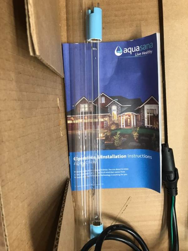 Photo 1 of (BOX 4 OF 4)
(THIS IS NOT A COMPLETE SET)
(EVERYTHING INCLUDED THAT IS IN STOCK PHOTO) 

Aquasana AQ-UV-10C Whole House UV Filter, Chrome