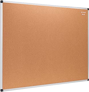 Photo 1 of (BENT/CRACKED BOARD AND FRAME) 
Amazon Basics Cork board 35" x 47", Aluminum frame