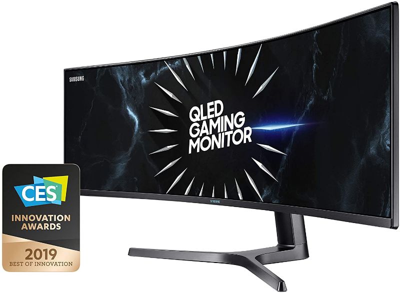 Photo 1 of SAMSUNG LC49RG90SSNXZA 49-Inch CRG9 Curved Gaming Monitor, Black, QHD, 120Hz TESTED AND FUNCTIONS