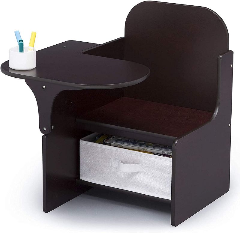 Photo 1 of Delta Children MySize Chair Desk with Storage Bin Dark Chocolate