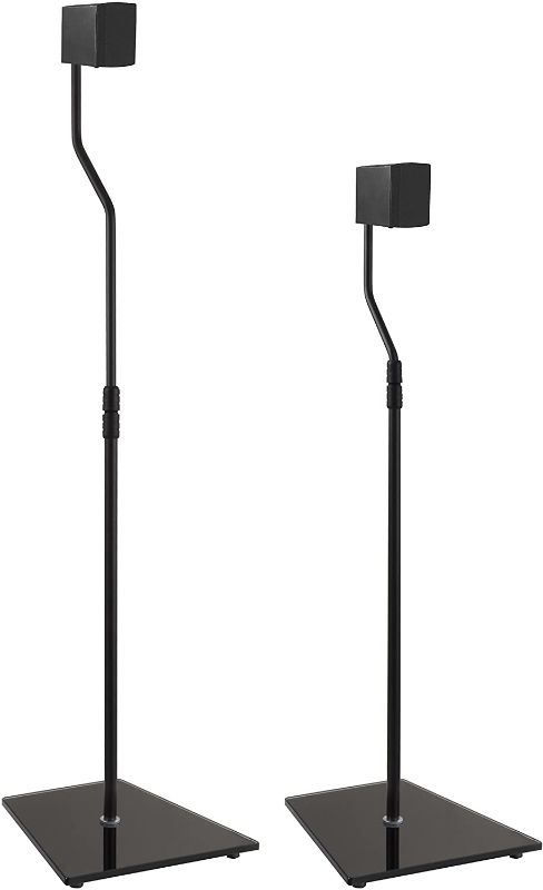 Photo 1 of AVF EAK80B-A Speaker Floor Stands, Metal Base, Adjustable Height (Set of 2), Black
