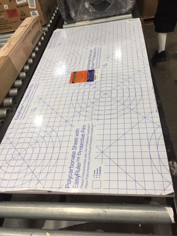 Photo 1 of Polycarbonate Plastic Sheet 24" X 48" X 0.472" (1/2") Exact with EasyRuler Film, Shatter Resistant, Easier to Cut, Bend, Mold Than Plexiglass. for Robotics, Hobby, Home, DIY, Industrial, Crafts
