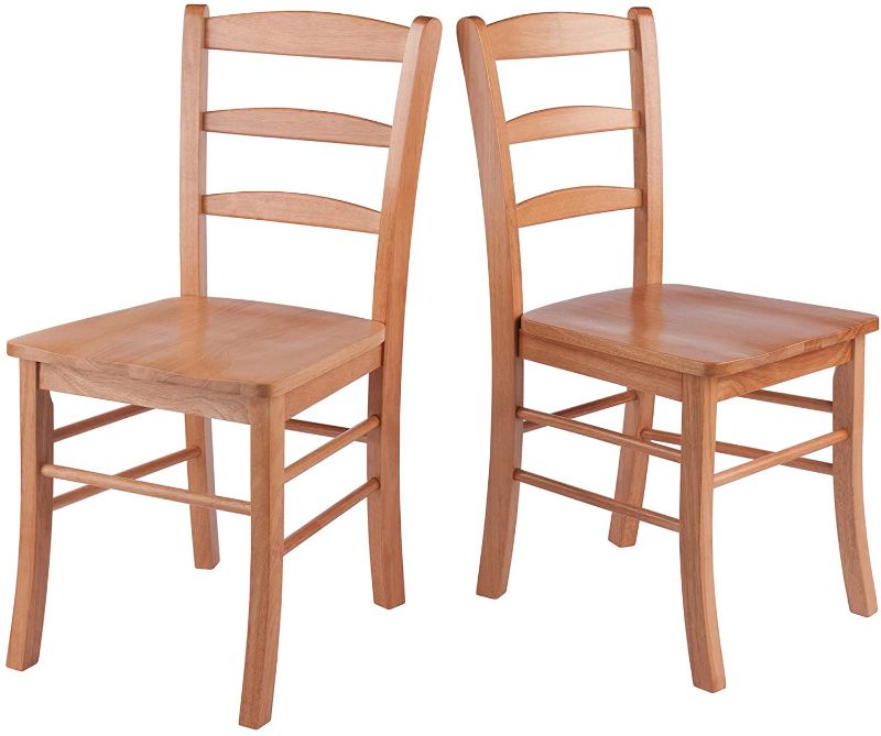 Photo 1 of Benjamin Winsome Trading Inc Benjamin 2-PC Set Ladder Back Chair Light Oak