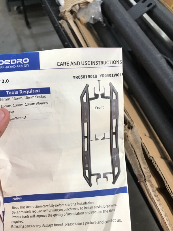 Photo 6 of ***PARTS ONLY*** OEDRO 6" Side Steps for 2019-2022 Dodge Ram 1500 Crew Cab Running Boards Texture, oedro off-road 4x4 diy YR0501R018
**USED**