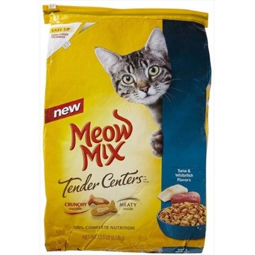 Photo 1 of Meow Mix Tender Centers Tuna & Whitefish Flavors Dry Cat Food, 13.5-Pound Bag
