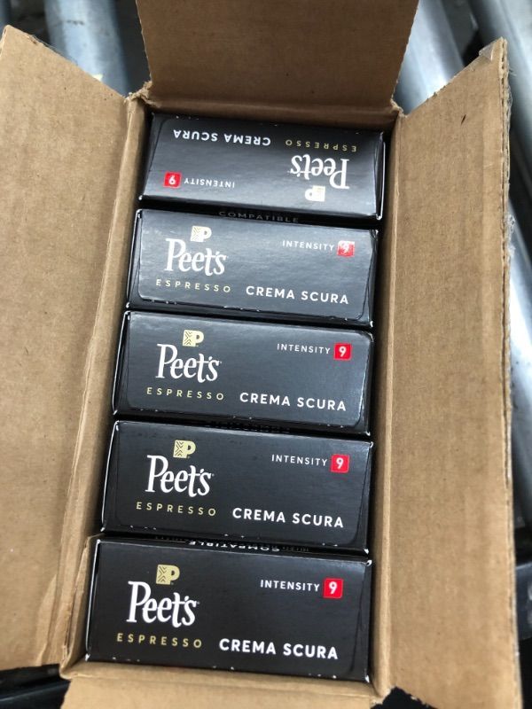 Photo 2 of ***BEST BY 10/07/2021*** Peet's Coffee Espresso Capsules Crema Scura, Intensity 9, 50 Count Single Cup Coffee Pods Compatible with Nespresso Original Brewers
