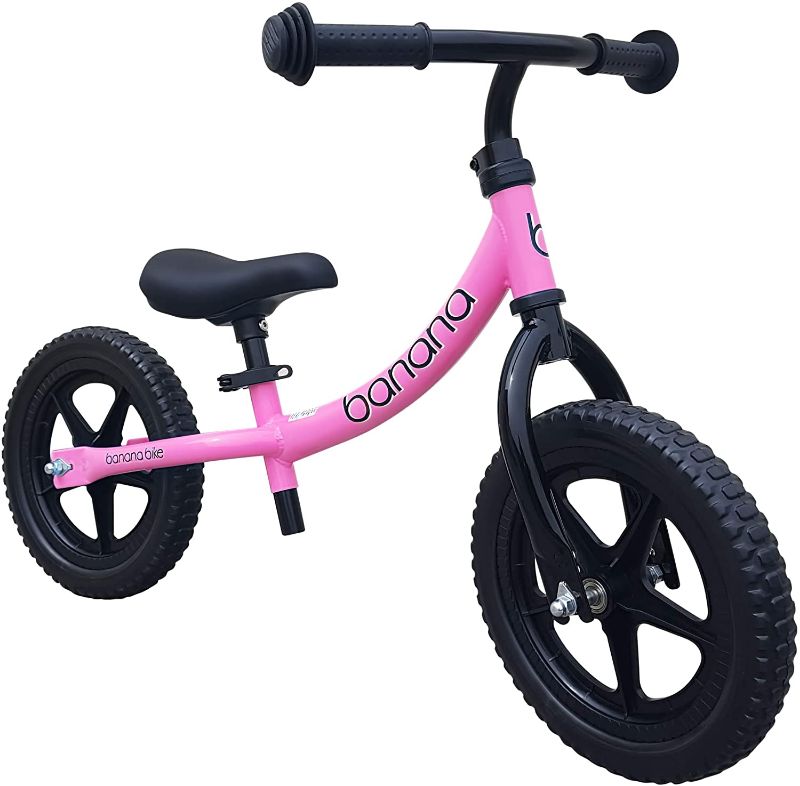 Photo 1 of Banana LT Balance Bike - Lightweight for Toddlers, Kids - 2, 3, 4 Year Olds
**MISSING FRONT PART FOR FRONT WHEEL, MISSING STEERING HANGLE**