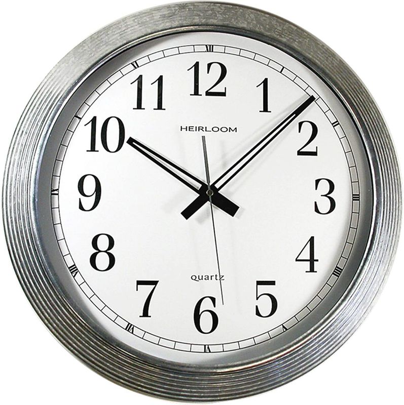 Photo 1 of Artistic, AOP401ZWA, 16" Galvanized Metal Round Wall Clock, 1
**CRACK ON FACE**