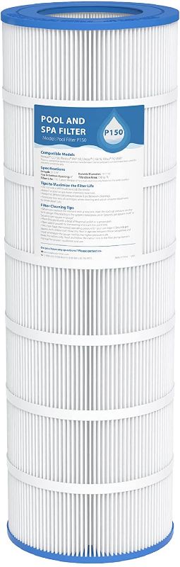 Photo 1 of AQUA CREST Pool Spa Filter Replacement for Pentair CC150, CCRP150, PAP150, PAP150-4, Unicel C-9415, R173216, 59054300, Pleatco PAP150, Filbur FC-0687, 160317, Predator 150 Water Filter, 150 sq. ft
