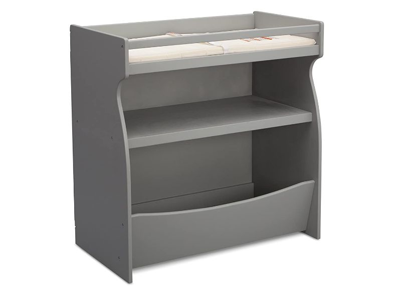 Photo 1 of Delta Children 2-in-1 Changing Table and Storage Unit, Gray