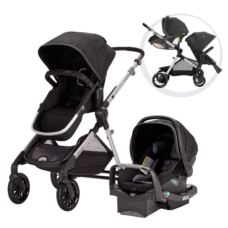 Photo 1 of Evenflo Pivot Xpand Modular Travel System with Safemax Infant Car Seat-Stallion **DIRTY**