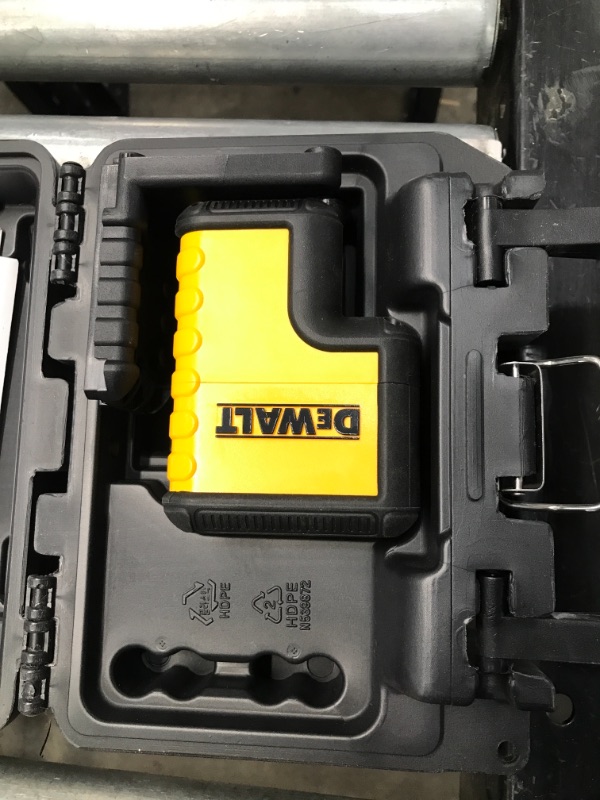 Photo 2 of DEWALT 100 ft. Red Self-Leveling 3-Spot Laser Level with (2) AA Batteries & Case
