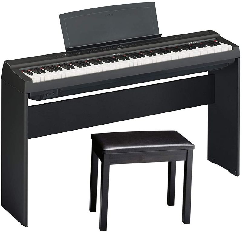 Photo 1 of Yamaha P-125BLB Digital Piano with Wooden Stand and Bench Black
