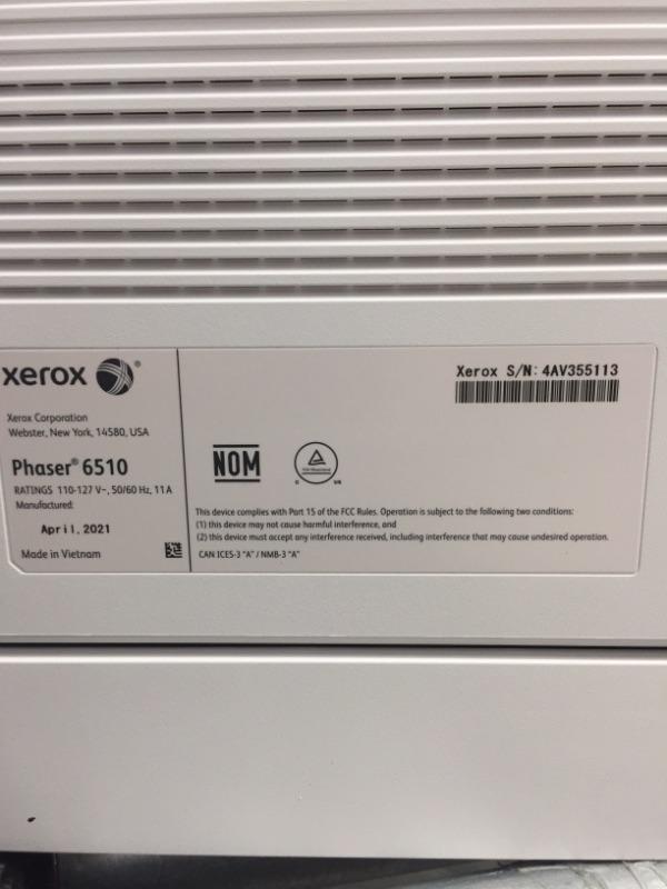 Photo 5 of Xerox Phaser 6510/DN USB & Network Ready Color Laser Printer

//TESTED AND FUNCTIONAL 