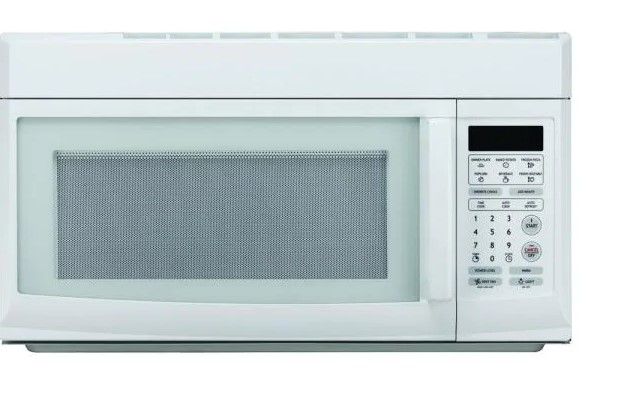 Photo 1 of 1.6 cu. ft. Over the Range Microwave in White

//MINOR COSMETIC DAMAGE 
