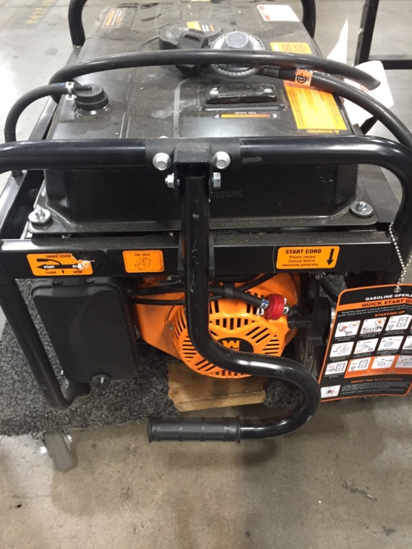 Photo 5 of ***PARTS ONLY***WEN DF475T Dual Fuel 120V/240V Portable Generator with Electric Start Transfer Switch Ready, 4750-Watt, CARB Compliant
