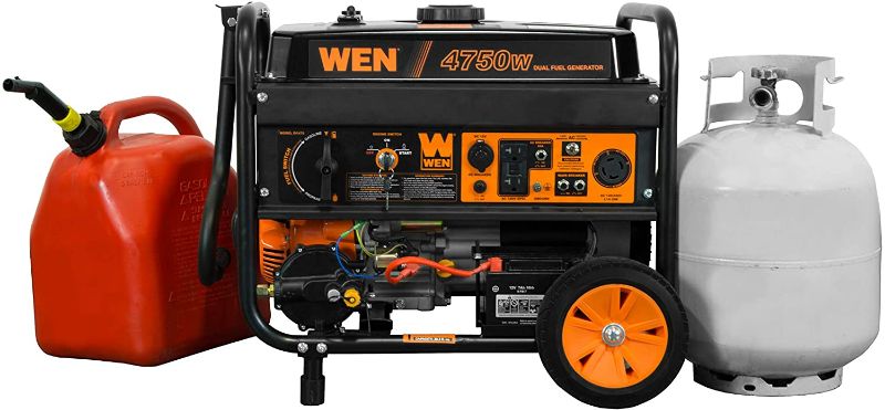 Photo 1 of ***PARTS ONLY***WEN DF475T Dual Fuel 120V/240V Portable Generator with Electric Start Transfer Switch Ready, 4750-Watt, CARB Compliant
