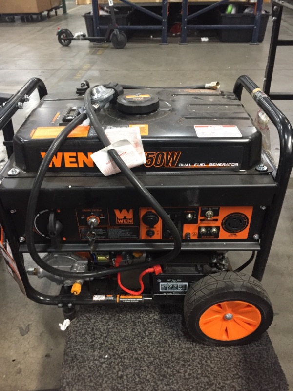 Photo 2 of ***PARTS ONLY***WEN DF475T Dual Fuel 120V/240V Portable Generator with Electric Start Transfer Switch Ready, 4750-Watt, CARB Compliant
