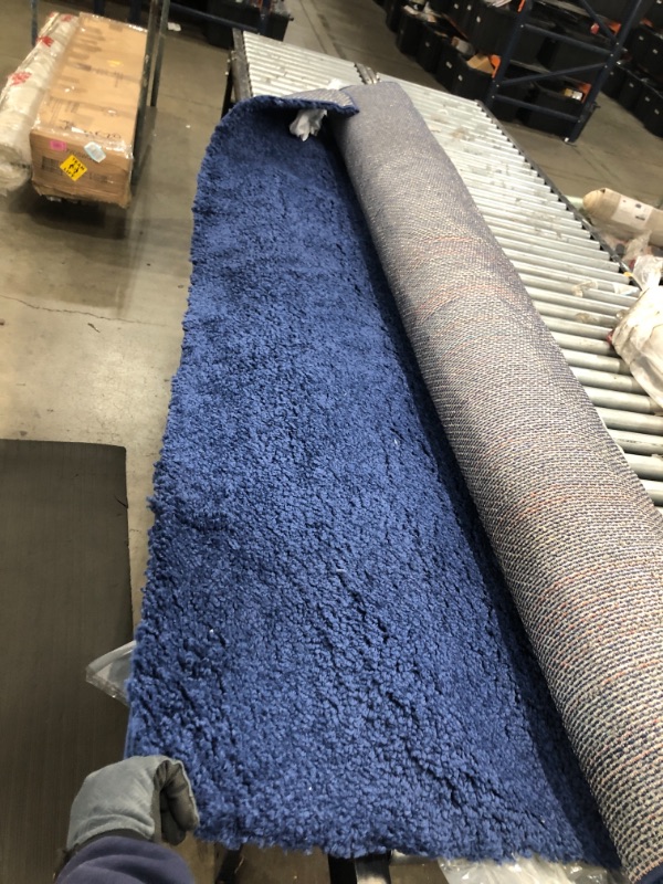 Photo 3 of 8' x 10' super area rugs shag01g blue