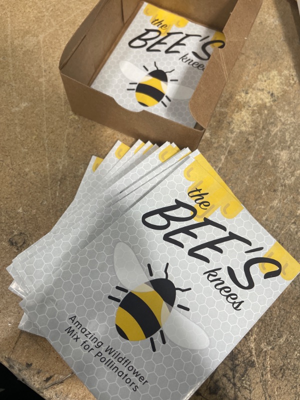 Photo 1 of American Meadows Wildflower Seed Packets ''The Bees Knees'' Favors (Pack of 20) - Pollinator Wildflower Seed Mix to Attract Hummingbirds, Bees, and Butterflies, Party Favors for Any Occasion