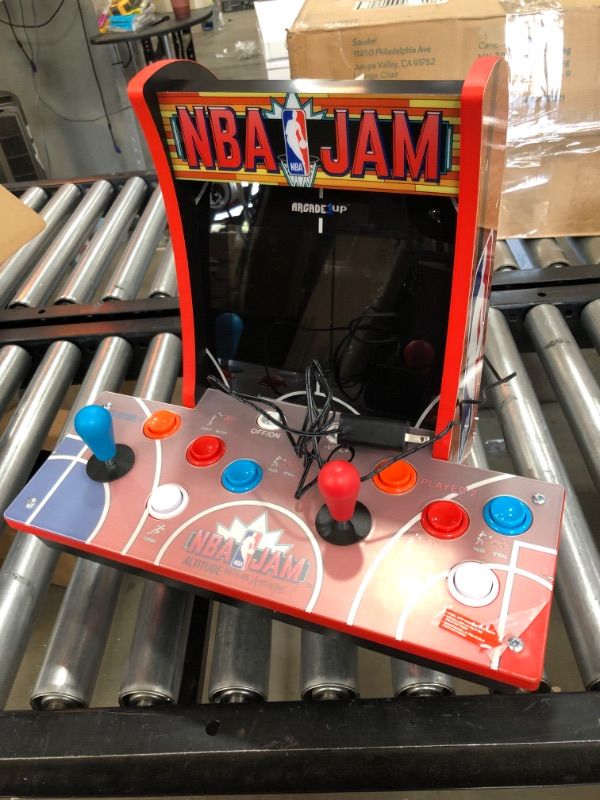 Photo 2 of ARCADE1UP NBA JAM 2-Player CC W/LIT MARQ, Multi
