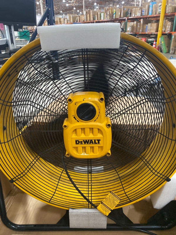 Photo 3 of 24 in. Heavy-Duty Drum Fan with Extra Long 12 ft. Power Cord and Stepless Speed Control
AS IS USED, COSMETIC WARE FROM PREVIOUS USE, PLEASE SEE PHOTOS 