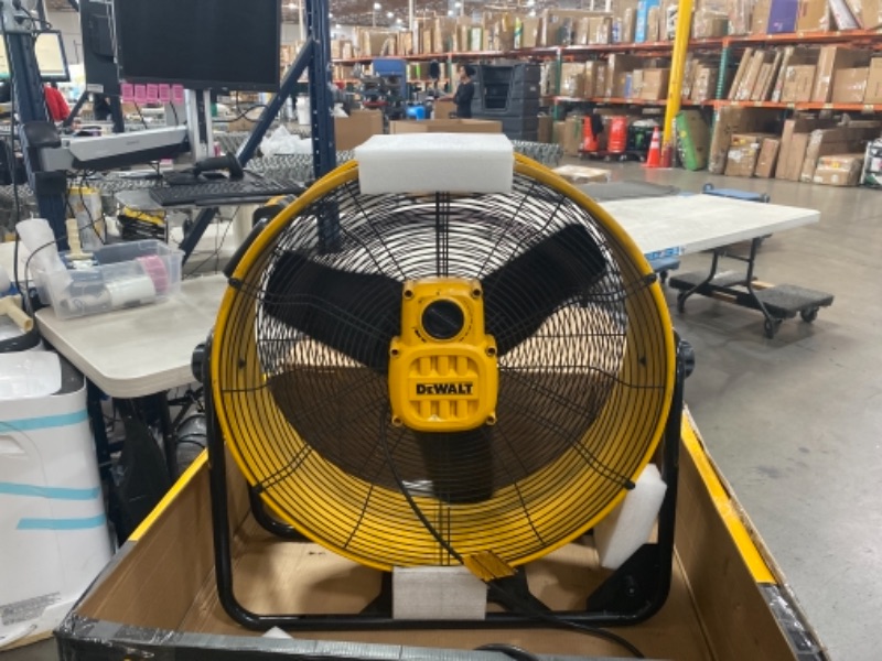 Photo 5 of 24 in. Heavy-Duty Drum Fan with Extra Long 12 ft. Power Cord and Stepless Speed Control
AS IS USED, COSMETIC WARE FROM PREVIOUS USE, PLEASE SEE PHOTOS 