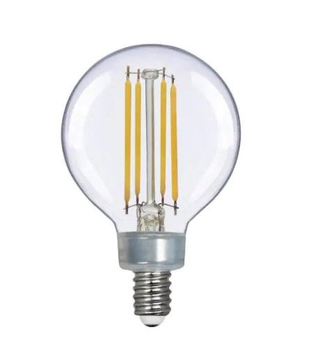 Photo 1 of EcoSmart
40-Watt Equivalent G16.5 ENERGY STAR and CEC Title 20 Dimmable Filament LED Light Bulb Daylight (3-Pack)
4 PACK