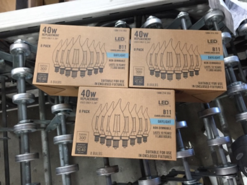 Photo 2 of 40-Watt Equivalent BA11 Non-Dimmable Clear Glass Filament Vintage Edison LED Light Bulb Soft White (8-Pack)
3 PACK