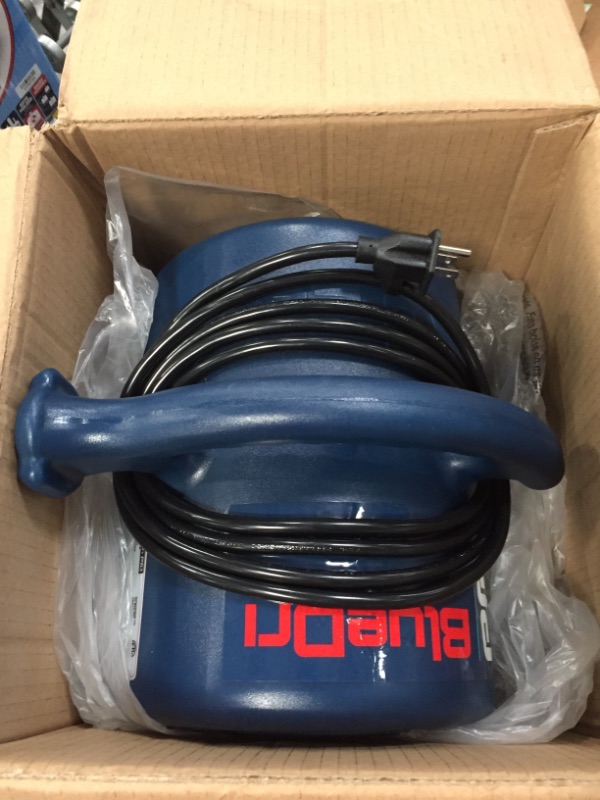 Photo 1 of BlueDri
BlueDri Pro-25 1/4 HP Air Mover Blower Fan for Water Damage Restoration Carpet Dryer Floor Home and Plumbing Use, Gray