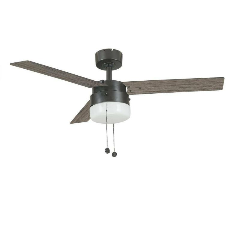 Photo 1 of Hampton Bay Montgomery II .Indoor Oil Rubbed Bronze Ceiling Fan w/ Light Kit
