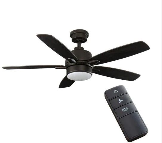 Photo 1 of Home Decorators Collection
Fawndale 46 in. Indoor Integrated LED Bronze Ceiling Fan with Light Kit, 5 Reversible Blades and Remote Control