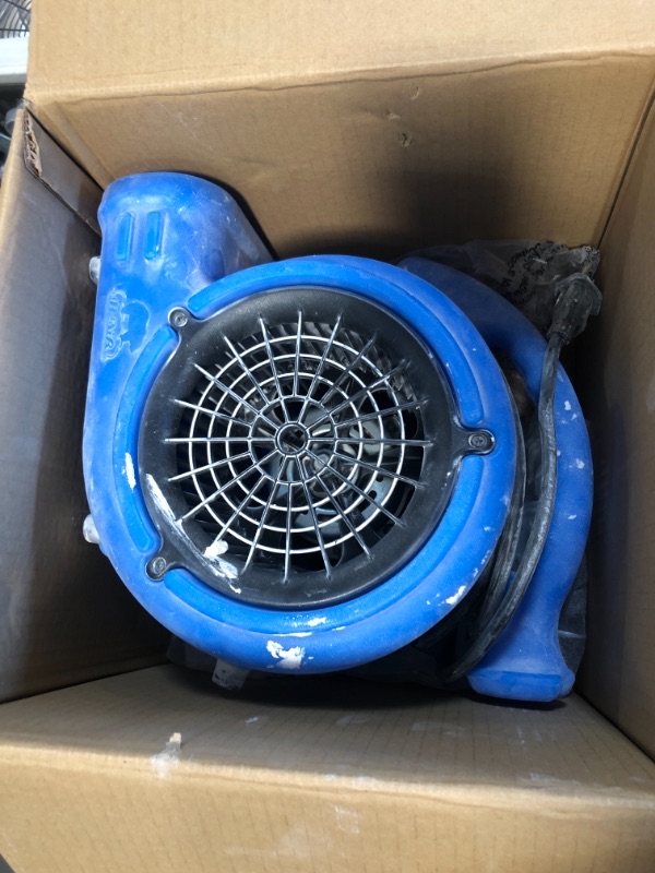 Photo 2 of B-Air
1/4 HP Air Mover Blower Fan for Water Damage Restoration Carpet Dryer Floor Home and Plumbing Use in Blue