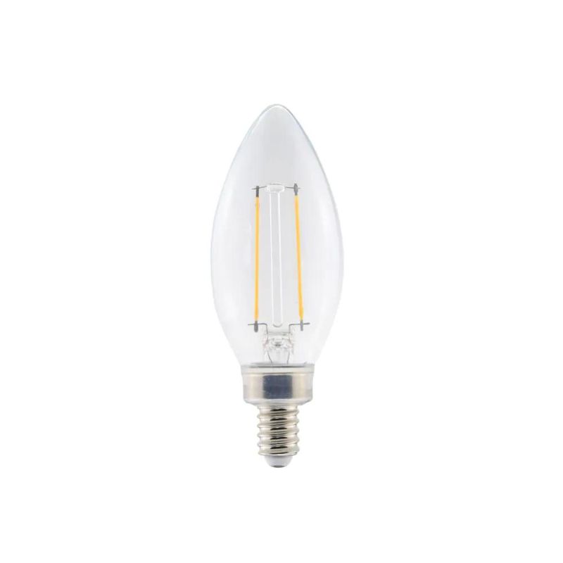 Photo 1 of 40-Watt Equivalent B11 Non-Dimmable CEC Clear Glass Filament Vintage Edison LED Light Bulb Daylight (8-Pack)
2 PACK