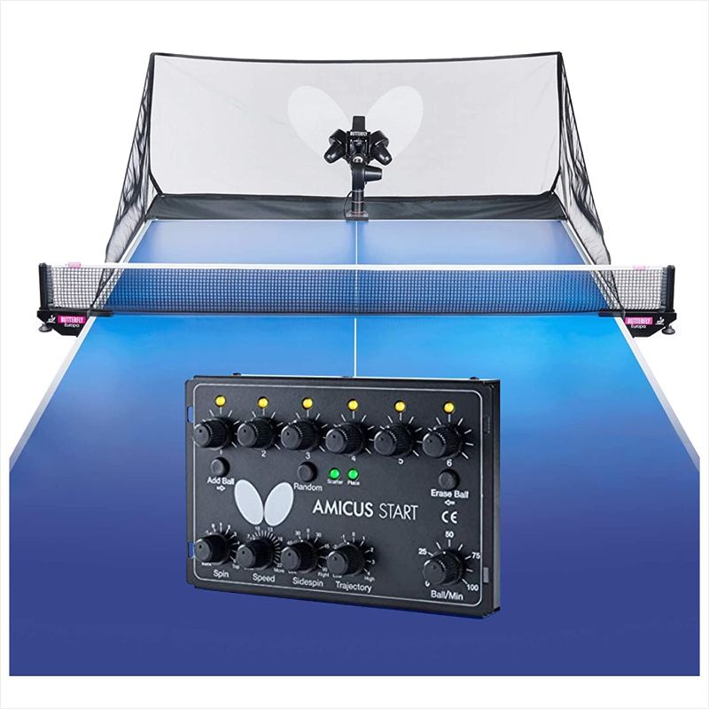 Photo 1 of Butterfly Amicus Start Table Tennis Robot | Fantastic Ball Launcher-Thrower-Shooter for Your Ping Pong Table | Free Carry Bag, Tech Support, & 120 Balls | Practice Ping Pong Anytime
