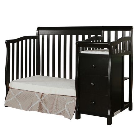 Photo 1 of Dream On Me Jayden 4-in-1 Convertible Mini Crib and Changer, Black
