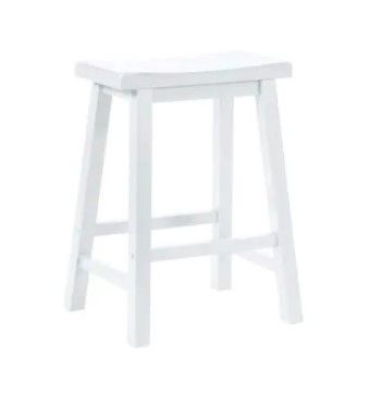 Photo 1 of Powell Company
24 in. Pure White Bar Stool