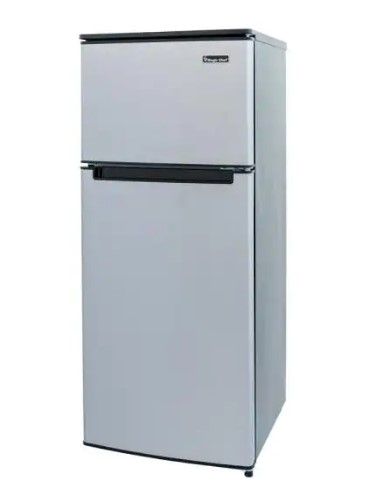 Photo 1 of Magic Chef
4.5 cu. ft. 2 Door Mini Fridge in Stainless Look with Freezer