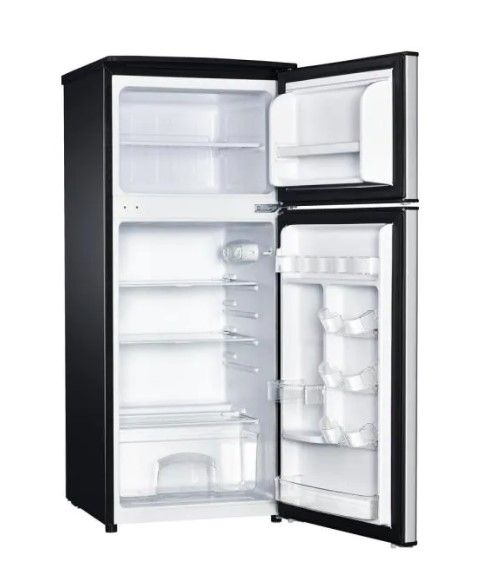 Photo 1 of Magic Chef
4.5 cu. ft. 2 Door Mini Fridge in Stainless Look with Freezer