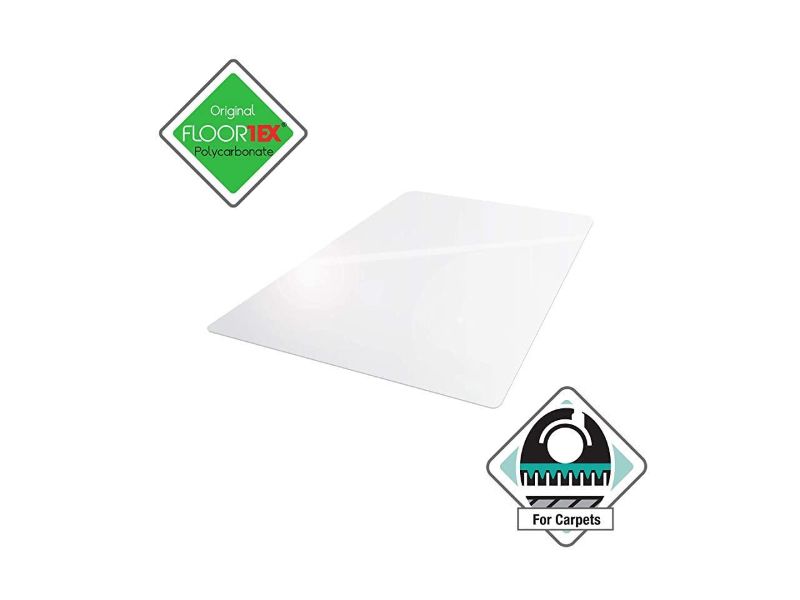 Photo 1 of Cleartex UltiMat Polycarbonate Chair Mat for LowMedium Pile Carpets up to 12 Thick 48 x 53 Rectangular Clear AFRREM45053
