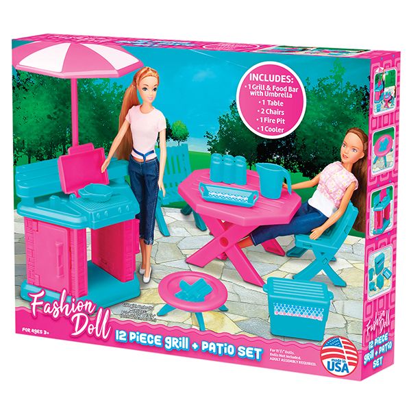 Photo 1 of AMERICAN PLASTIC TOYS DOLL PATIO & GRILL SET (DOES NOT INCLUDE DOLLS)