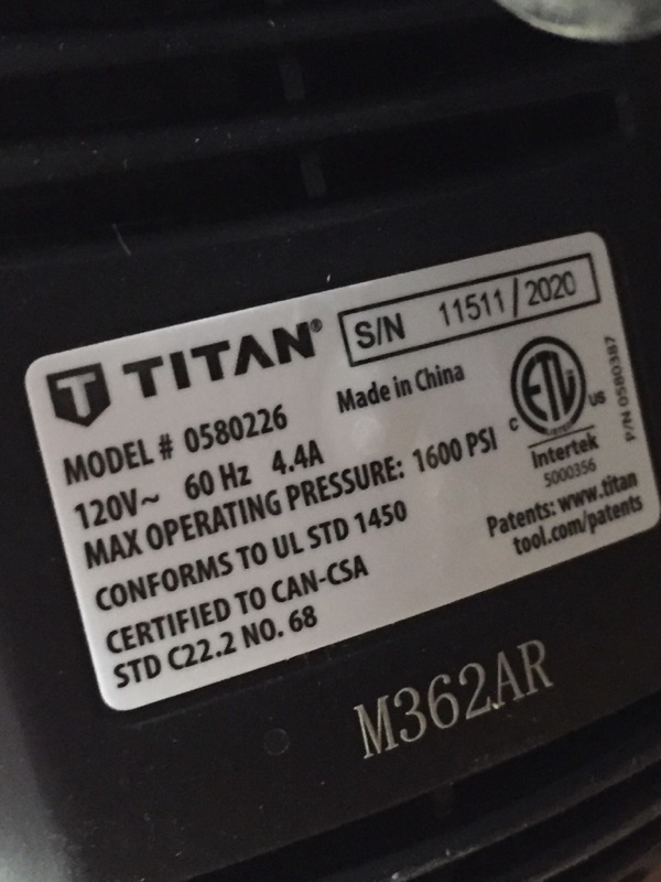 Photo 4 of ***PARTS ONLY*** Titan ControlMax 1900 PRO High Efficiency Airless Paint Sprayer, HEA technology decreases overspray by up to 55% while delivering softer spray, improving control and providing a more-consistent finish