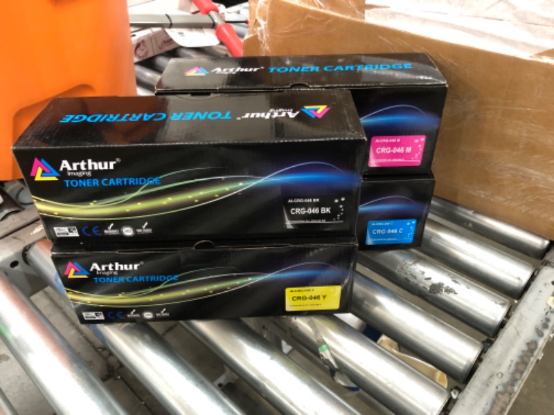 Photo 1 of Arthur Imaging Compatible Toner Cartridge Replacement for Canon 046 046H for Color ImageCLASS MF735Cdw LBP654Cdw MF731Cdw MF733Cdw Laser Printer (Black Cyan Magenta Yellow, 4-pk)
