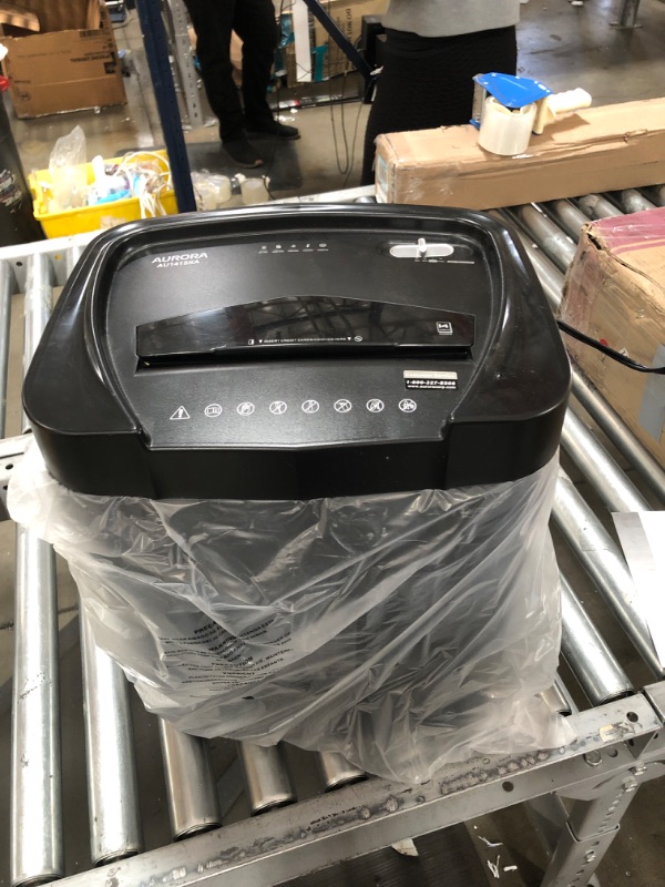 Photo 1 of Aurora AU1415XA 14-Sheet Crosscut Paper/CD and Credit Card Shredder/ 5-Gallon Pullout Basket/ 10 Minutes Continuous Run Time

