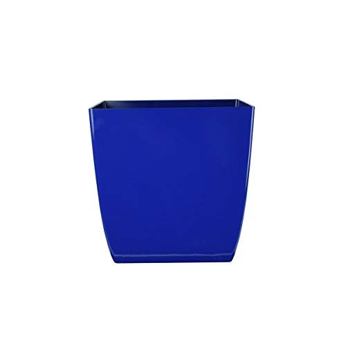 Photo 1 of 12" Aria Square Plastic Planter - the HC Companies 12"x12"x12.07" in Glossy Sapphire Blue Color
