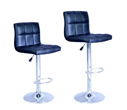Photo 1 of ***PARTS ONLY*** Modern Adjustable Synthetic Leather Swivel Bar Stools B06 - Set of 2
