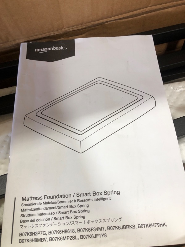 Photo 3 of Amazon Basics Smart Box Spring Mattress Foundation, 9-Inch Bed Base - Full, Tool-Free Easy Assembly
