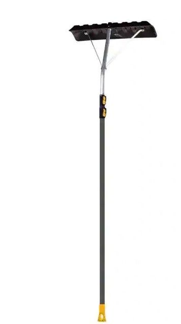 Photo 1 of 86 in. Aluminum Handle 17 ft. Telescoping Roof Rake
